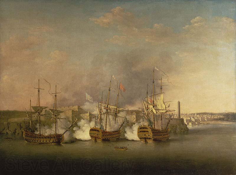 Richard Paton Bombardment of the Morro Castle, Havana, 1 July 1762 Norge oil painting art